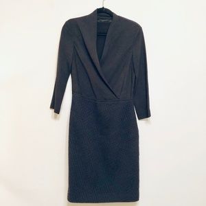 The Row Dark navy dress with knit detail